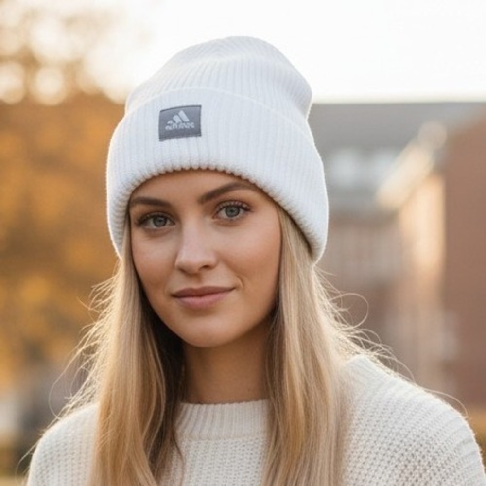 Adidas Knit Hat Women One Size‎ White Like New